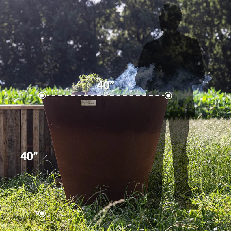 Arteflame XXL 40" Flat Top Charcoal Grill & Fire Bowl